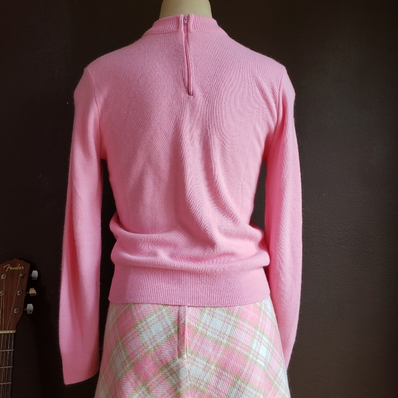 Vintage 60s Pink Plaid Mini Skirt - Picture 12 of 13